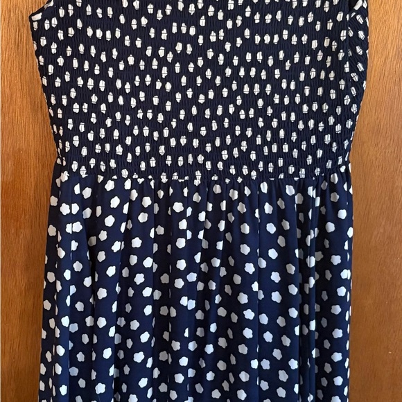Kate Spade Navy and White Polka Dot Midi Dress - Picture 5 of 5
